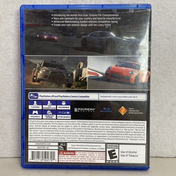 Gran Turismo Sport - PlayStation 4 PS4 PSVR - Virtual Reality‎ VR Driving Game - Picture 6 of 6